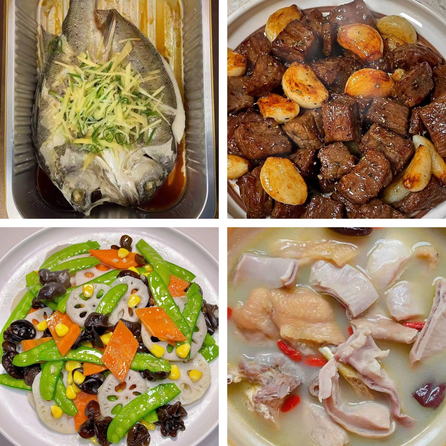 8月20日周四（B餐）家乡菜：清蒸海鲈鱼     黑椒牛仔粒      荷塘小炒     胡椒猪肚鸡汤